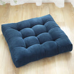 Square Floor Meditation Pillow — Tufted Yoga & Seating Cushion