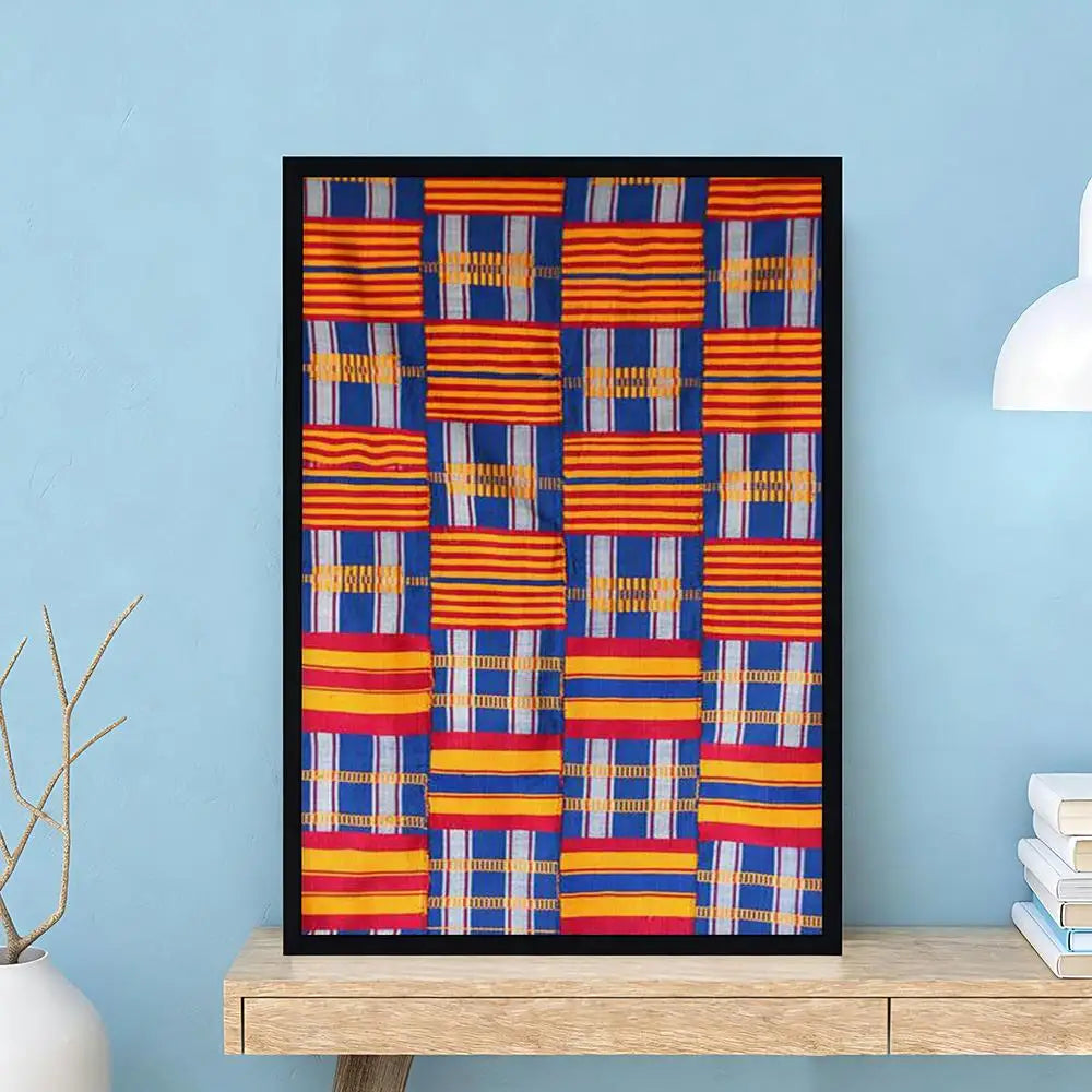 African Geometric Pattern Wall Art — Bold Tribal Print Poster