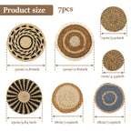 Boho Woven Wall Basket Set — 7-Piece Seagrass & Rattan