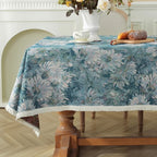 Moroccan Floral Tablecloth — Vintage Pattern Rectangular Table Cover