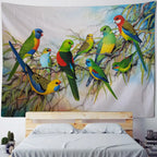 Tropical Jungle Bird Tapestry — Wall Hanging & Beach Mat