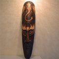 Hand-Carved African Stone Mask — Wooden Wall Hanging