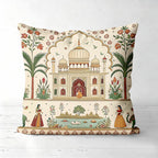 Indian Style Cushion Covers With Palace And Women Patterns Polyester pillowcase, sofa decorative cushion cov Headboard Pillow