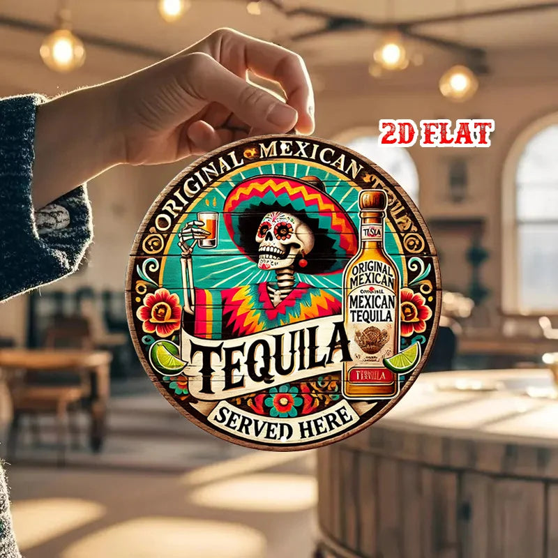 Day of the Dead Sugar Skull — Vintage Tin Sign
