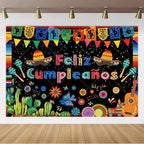 Mexican Carnival Party Banner — Fiesta Photo Backdrop
