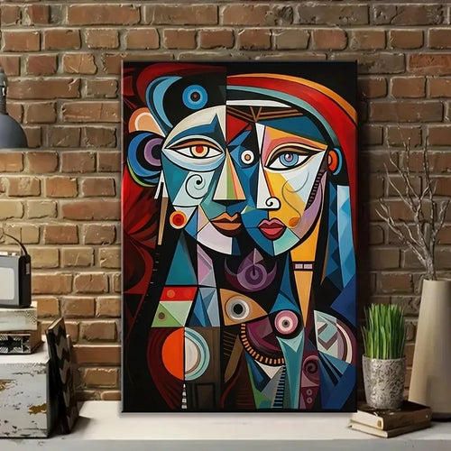 Abstract African Tribal Figure — Modern Expressionist Wall Art