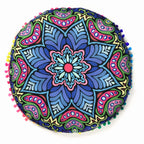 Moroccan Mandala Floor Cushion Cover — Round Bohemian Tatami Seat Cover