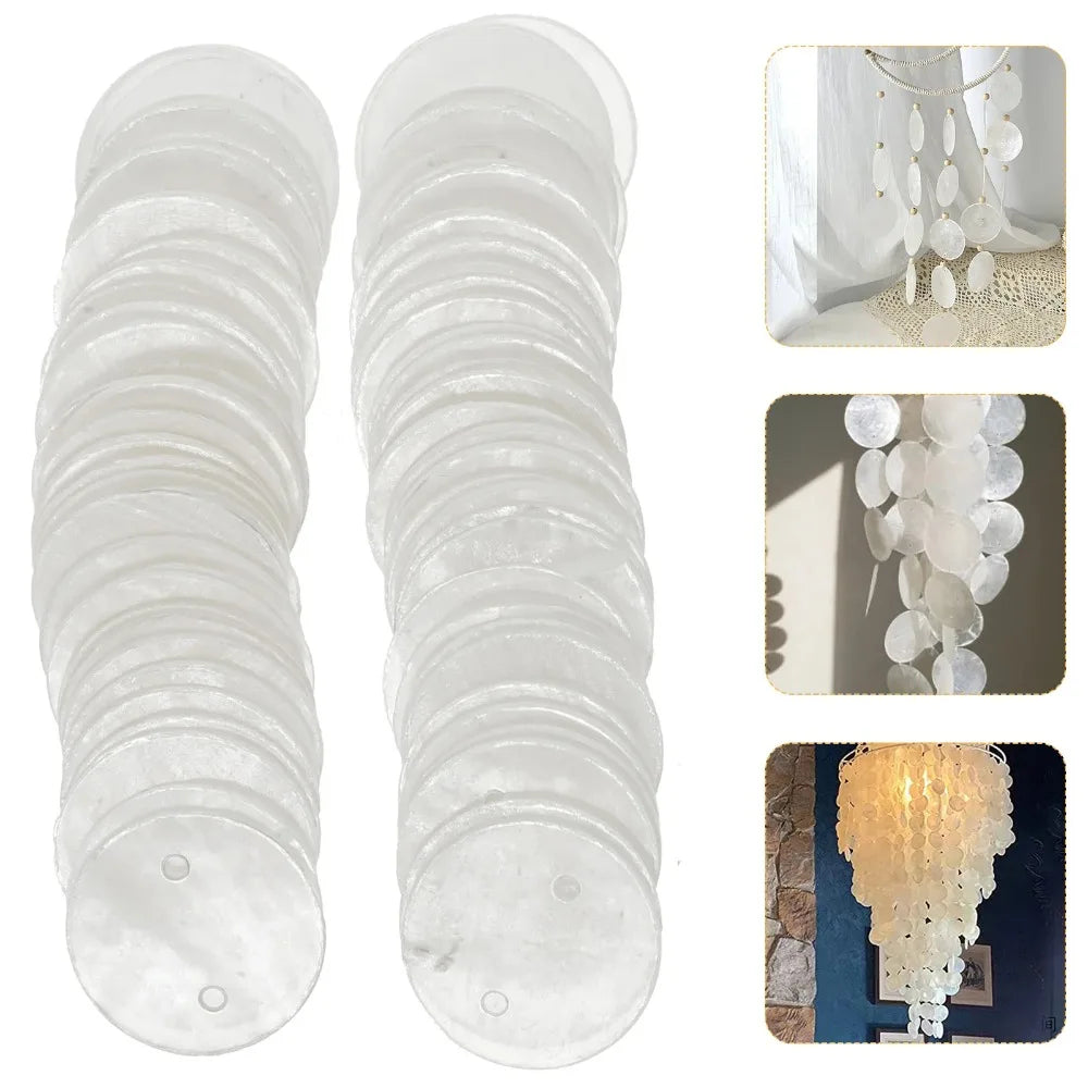 Natural Capiz Shell Slices – DIY Craft Supply for Wind Chimes & Pendant Lighting