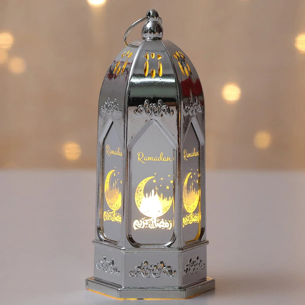 Eid Mubarak Moon LED Candle Lantern — Ramadan & Eid Al-Adha Décor