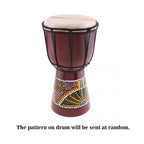 African Djembe Drum — Hand-Carved Wood & Goatskin, 6 Inch