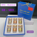 Moroccan Colored Glass Tea Cup Set — 6-Piece Arabic Drinking Glasses