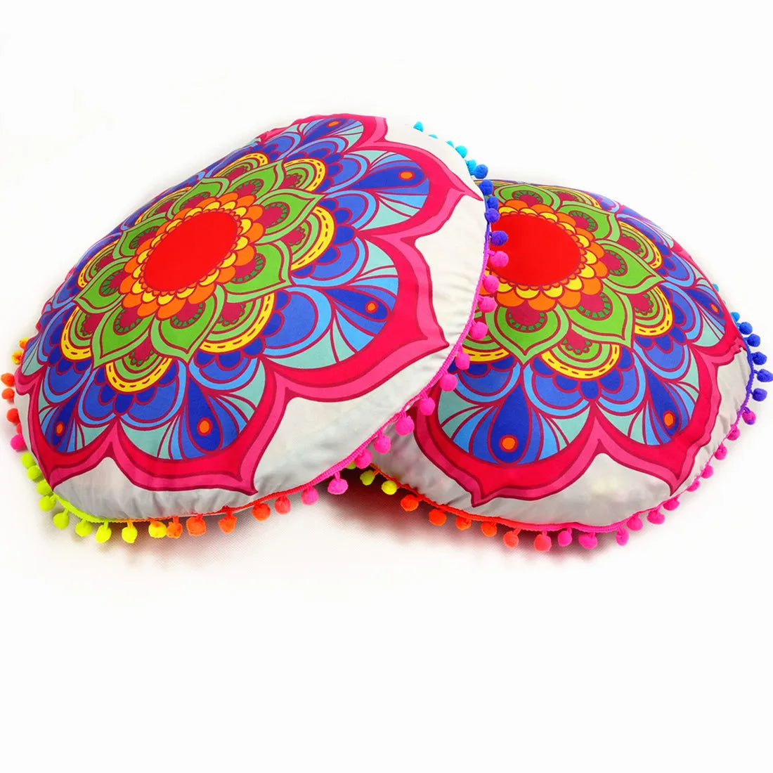 Moroccan Mandala Floor Cushion Cover — Round Bohemian Tatami Seat Cover