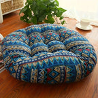 Round Floor Meditation Cushion — Thick Washable Tatami Seat Pad