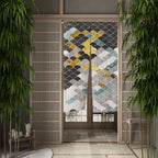 Great Wave Noren Door Curtain — Japanese Linen Half Curtain