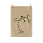 Japanese Tea Room Noren Curtain — Koi Fish & Kanji Calligraphy Panel Set