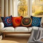 Bohemian Mandala Throw Pillow Cover