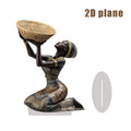 African Woman Tabletop Ornament — Art Deco Acrylic Figure