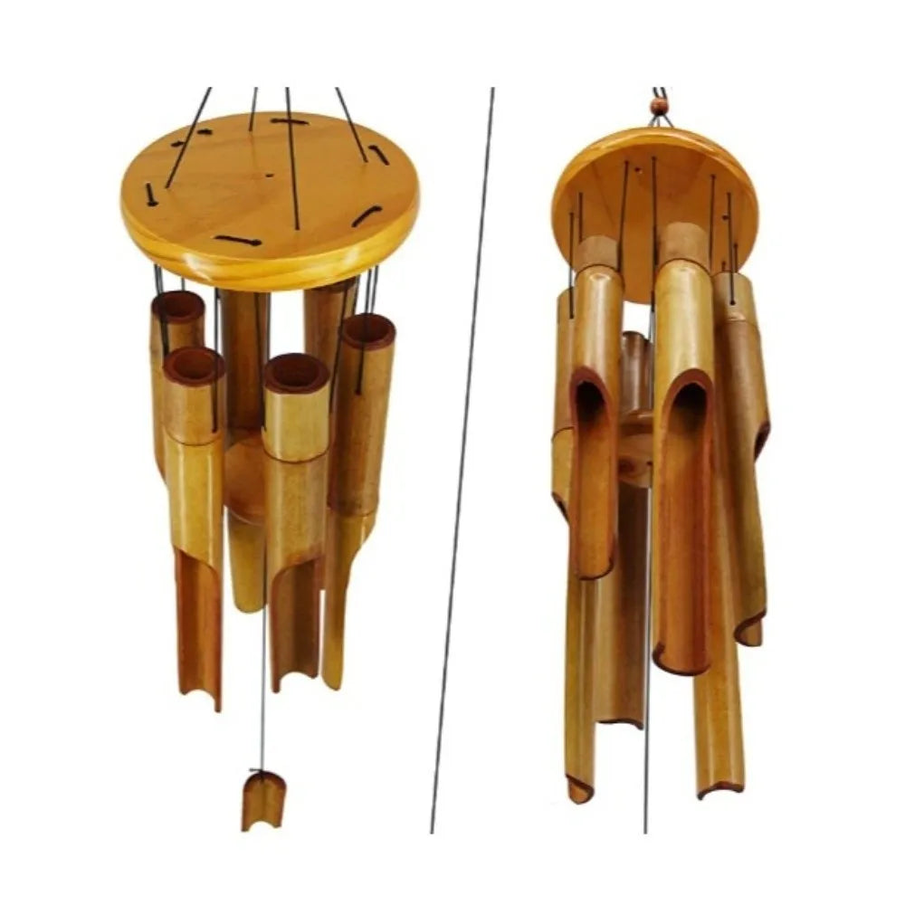 Bamboo Tube Wind Chime — Filipino-Inspired Hand-Carved Garden Décor