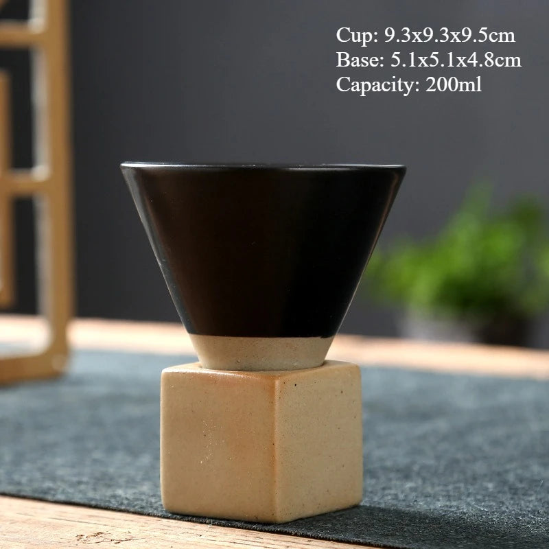 Japanese Pottery Tea Cup — Rustic Ceramic Coffee Mug