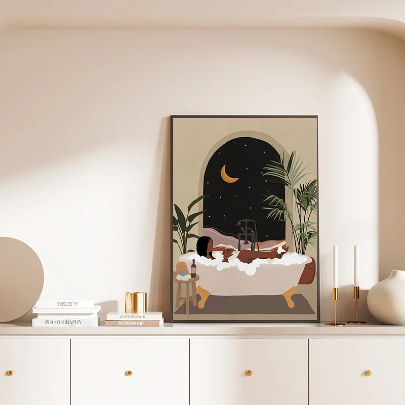 Flower Crown — African Woman Canvas Print