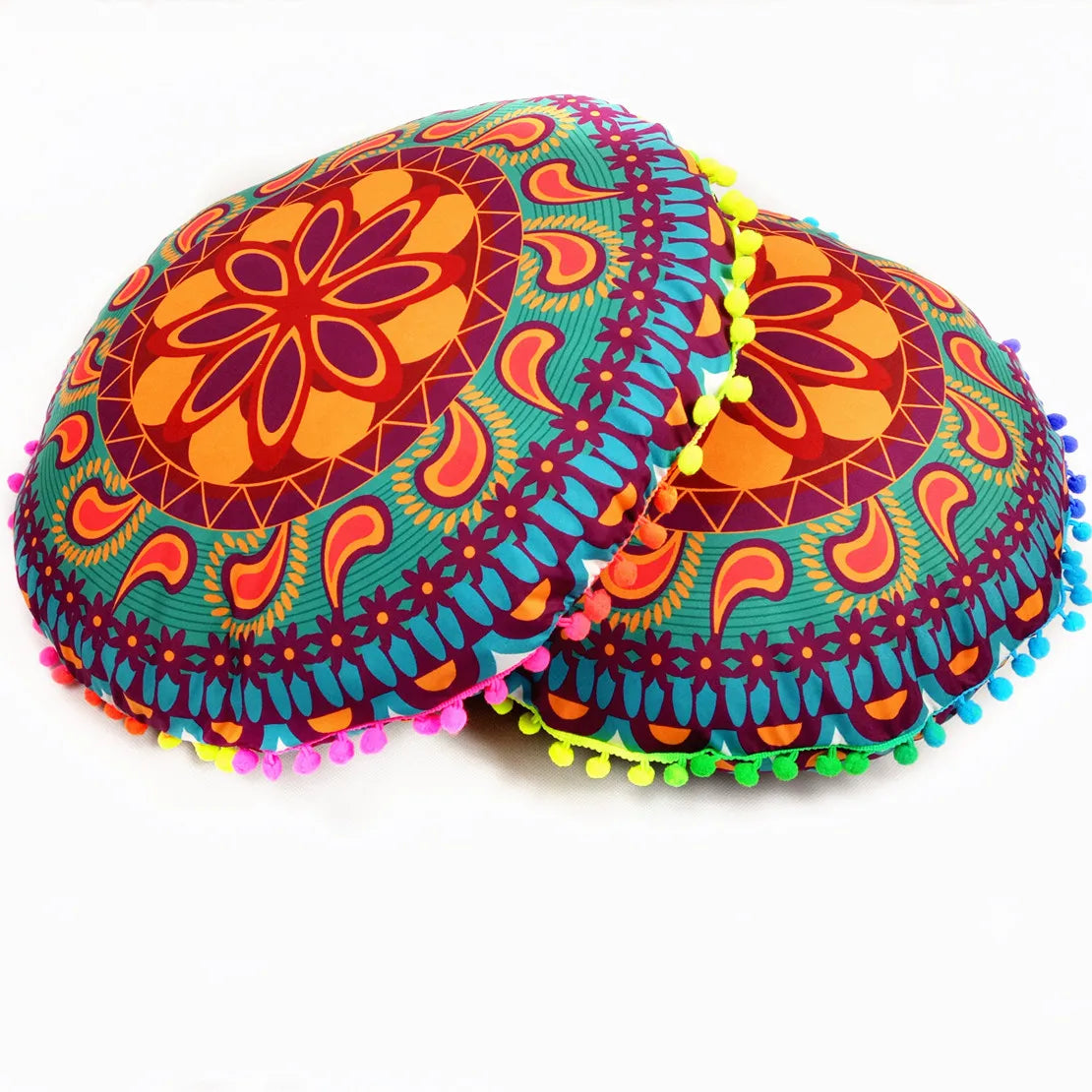 Moroccan Mandala Floor Cushion Cover — Round Bohemian Tatami Seat Cover