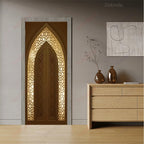 Moroccan Arch Door Mural — Islamic Geometric Wall Sticker