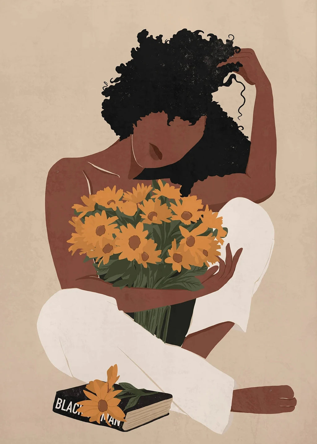 Flower Crown — African Woman Canvas Print