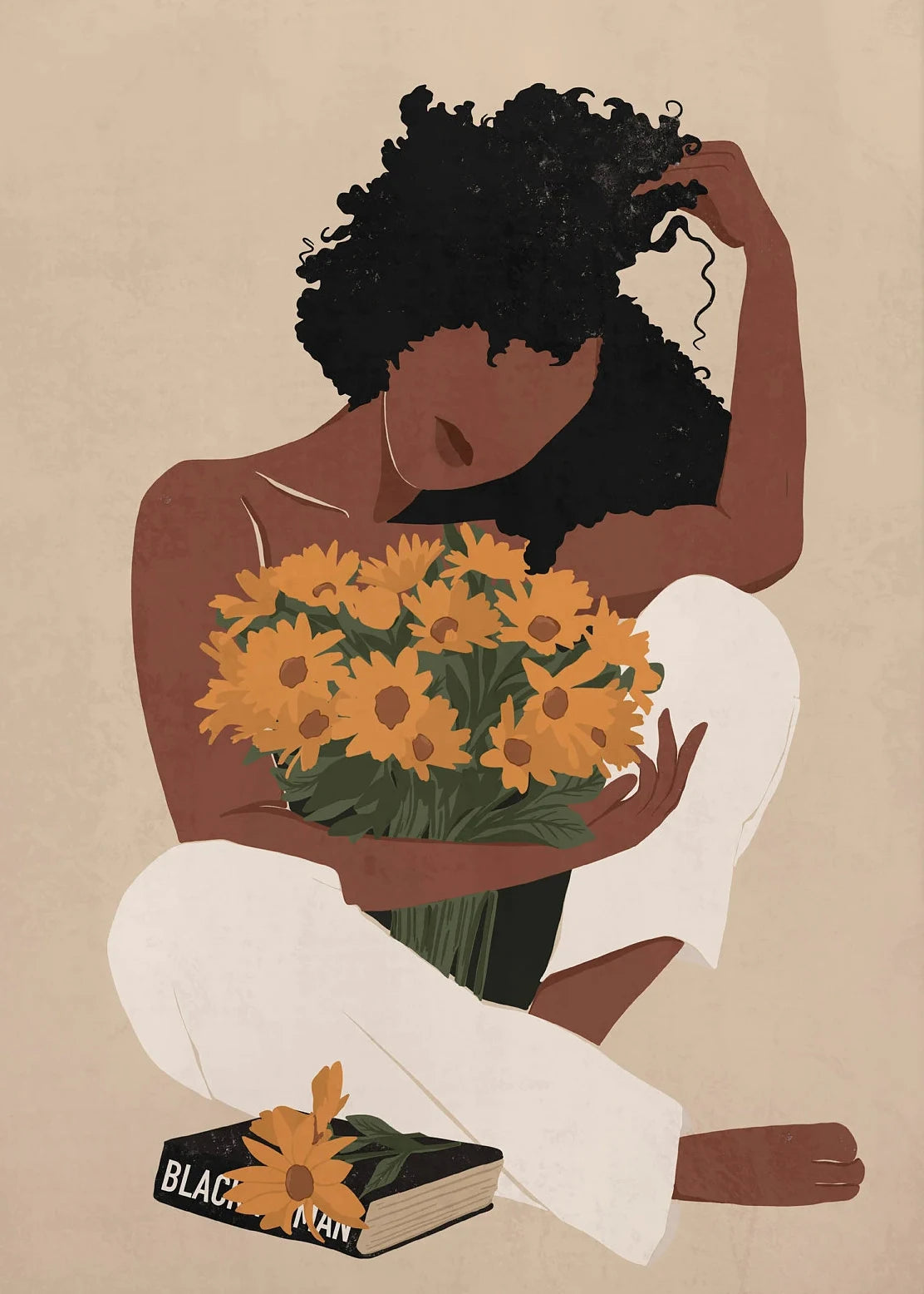 Flower Crown — African Woman Canvas Print