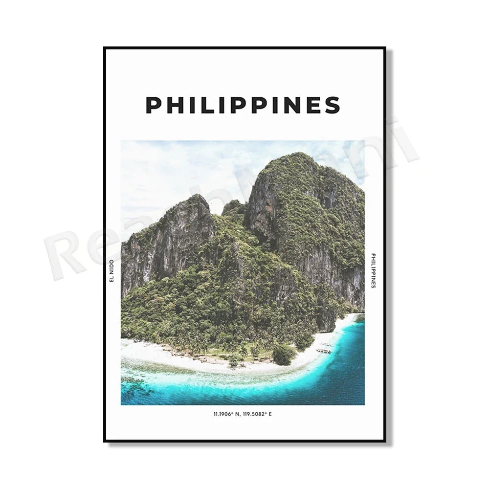 Philippines Travel Poster — Vintage Island & City Prints | Multiple Designs & Sizes