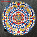 Moroccan Mandala Ceramic Plate — Geometric Hanging Wall Art