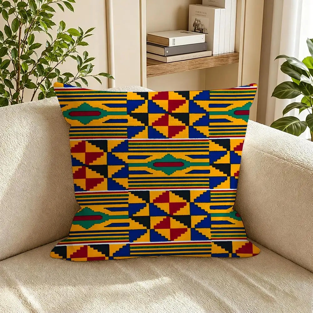 Design 4 kente pattern cushion cover
