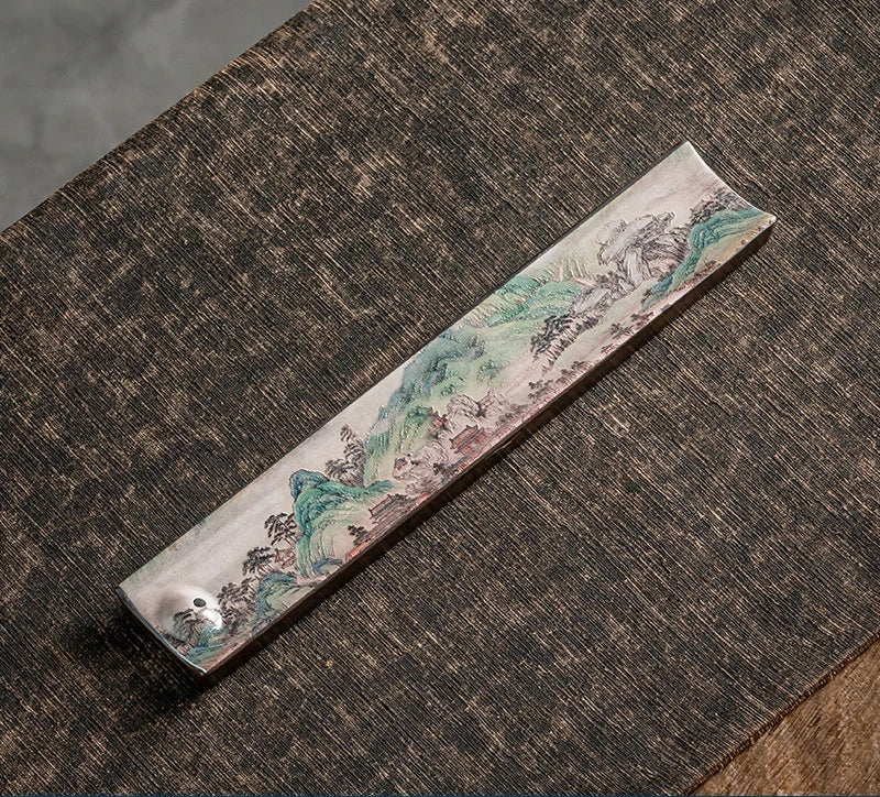 Zen Ceramic Incense Burner — Handmade Enamel Aromatherapy Holder