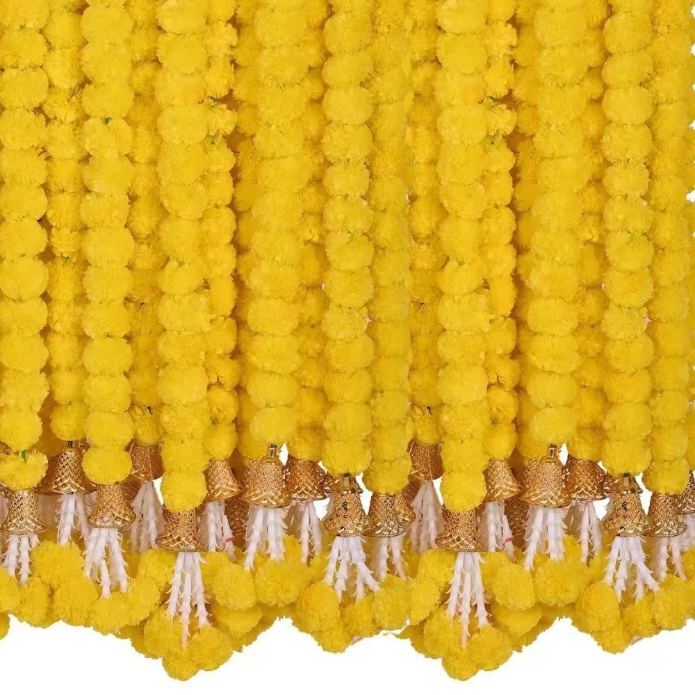 Artificial Marigold Garland — Indian Pooja & Wedding Décor