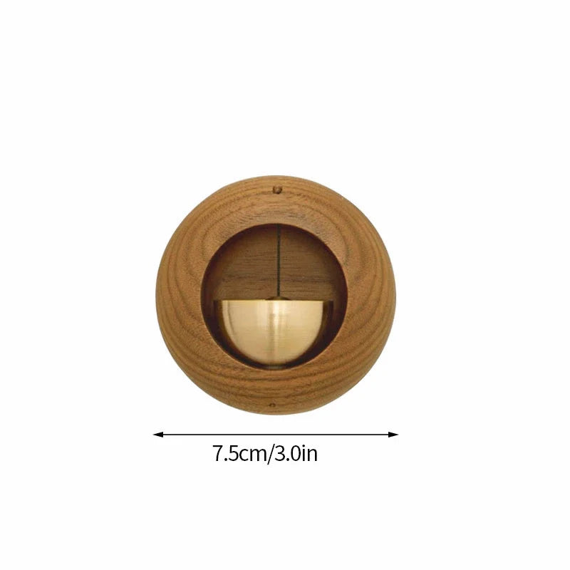 Japanese Landscape Wooden Wind Chime — Magnetic Doorbell & Entrance Bell