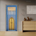 Moroccan Arch Door Mural — Islamic Geometric Wall Sticker
