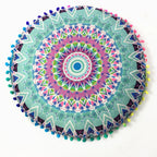 Moroccan Mandala Floor Cushion Cover — Round Bohemian Tatami Seat Cover