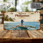 Vintage Philippines "Islands of Joy" Metal Wall Sign — Decorative Aluminum Plate