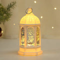Ramadan LED Lantern — Etched Islamic Motif Table Decor