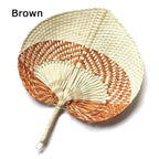 Handwoven Bamboo Peach Fan — Filipino Artisan Cooling Fan