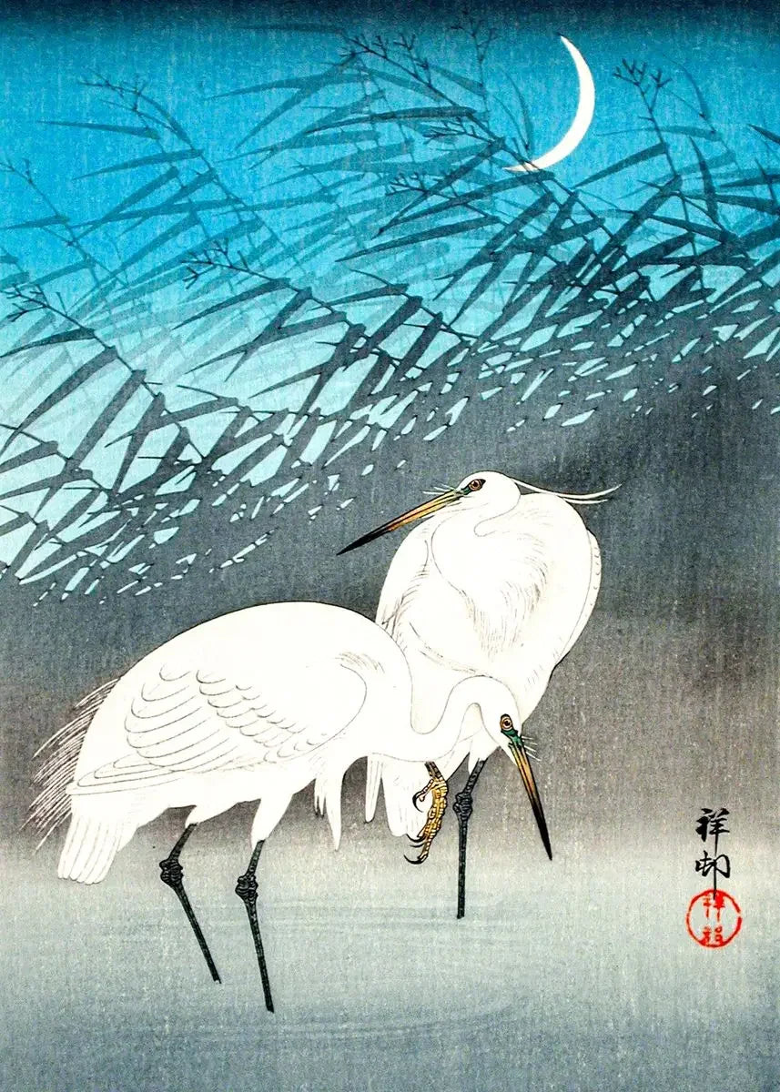 Ohara Koson Ukiyo-e Canvas Print — Vintage Japanese Kachō-e Wall Art