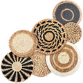 Boho Seagrass Wall Basket Set — Handwoven Rattan Wall Art