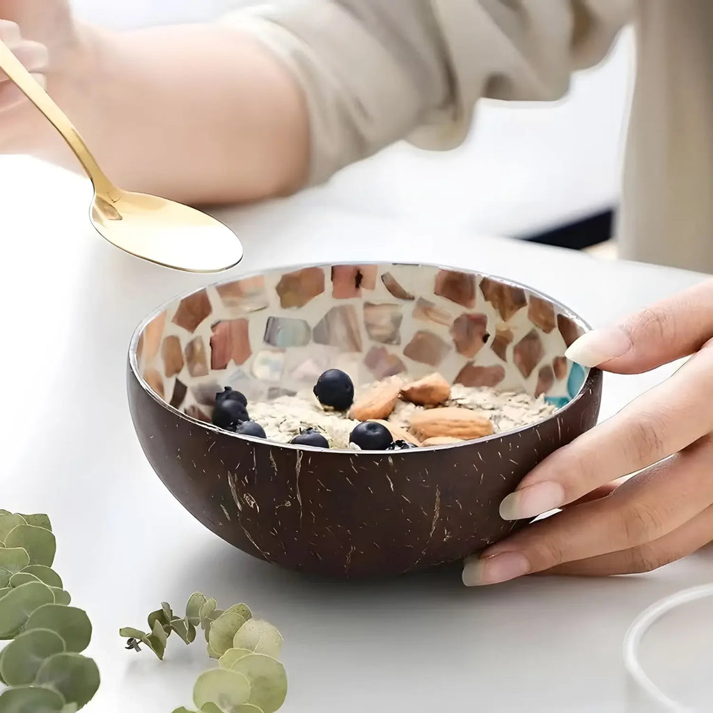 Capiz-Inspired Coconut Shell Bowl — Handmade Filipino Storage &amp; Décor