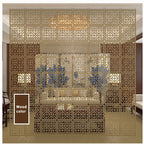 Japanese Wooden Room Divider — Hollow Screen Partition Panels