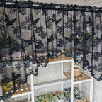 Lace Butterfly Sheer Curtain — French Rod Pocket Window Drape