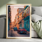 Havana Cuba Travel Poster Canvas Print — Latin Heritage Wall Art