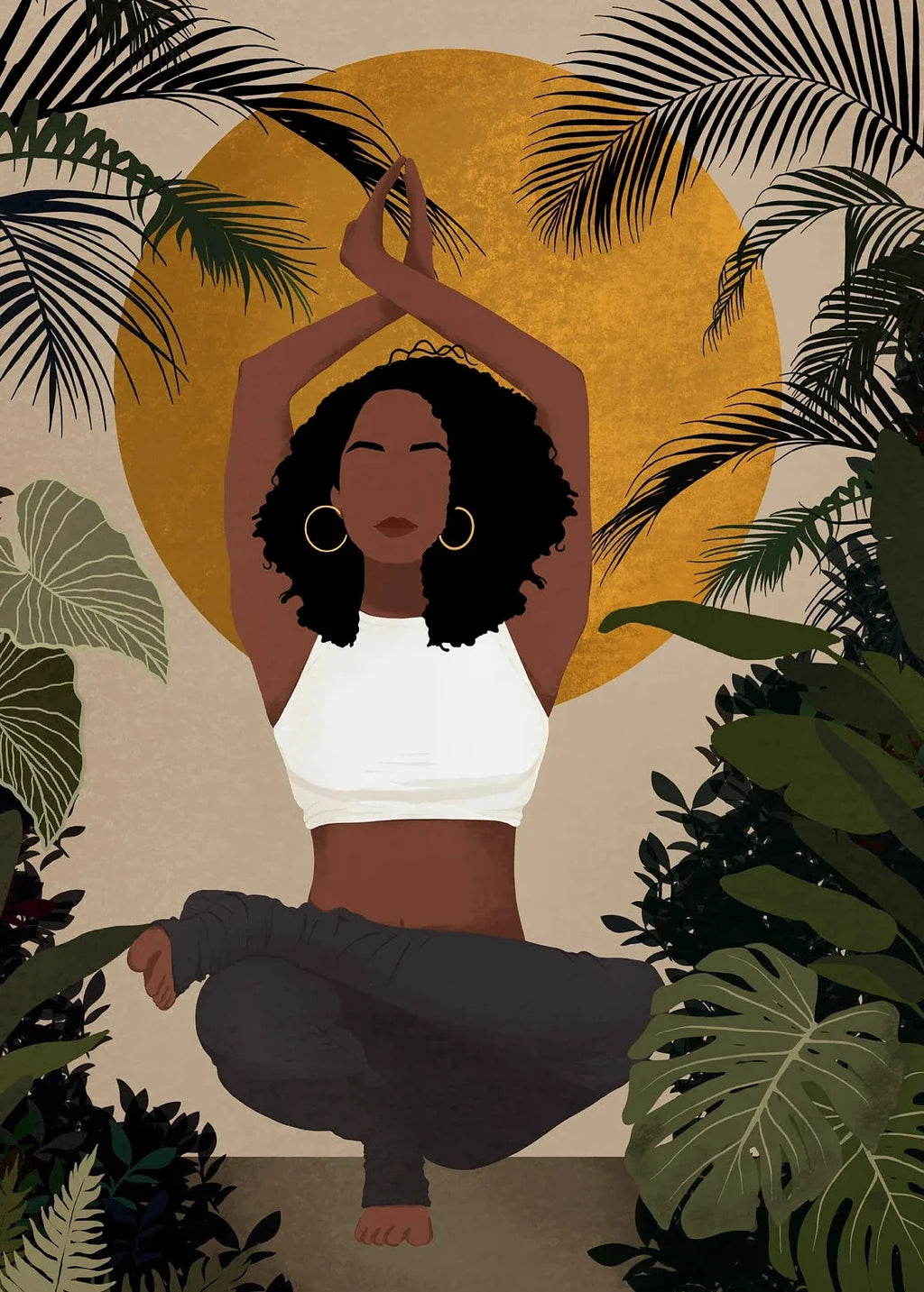 Flower Crown — African Woman Canvas Print