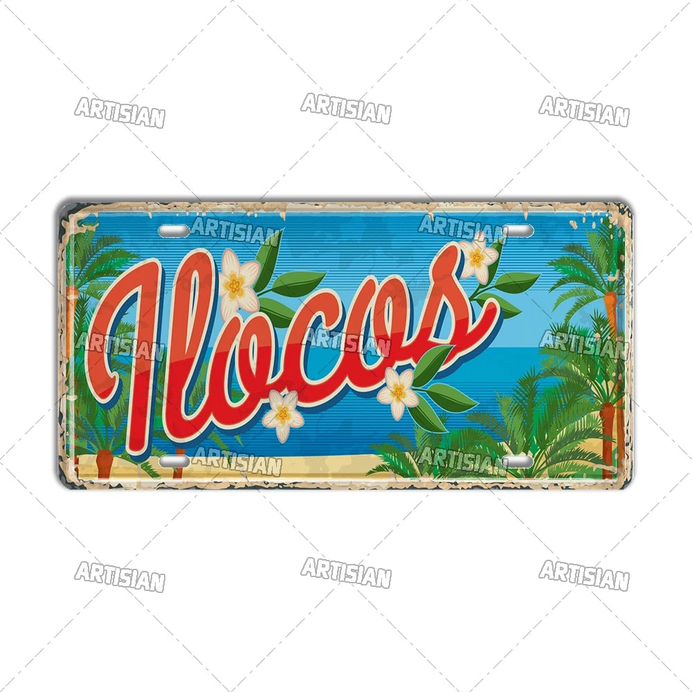 Philippines City Landmark Metal Sign — Decorative Wall Plate