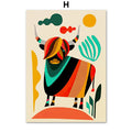 Abstract Wildlife Canvas Print — Geometric Animal Wall Art