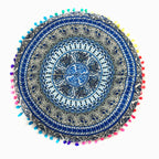 Moroccan Mandala Floor Cushion Cover — Round Bohemian Tatami Seat Cover