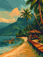 Filipino Landscape Canvas Print — Cuisine, Fishing & Nature Wall Art